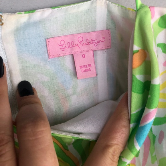 EUC Lilly Pulitzer Elephant Ears Ollie Dress 0 - Picture 3 of 4